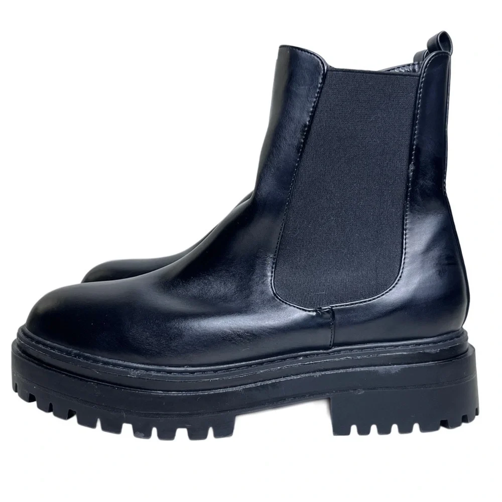 Nasty Gal Goth Vamp Sz 7 Black Platform Boots